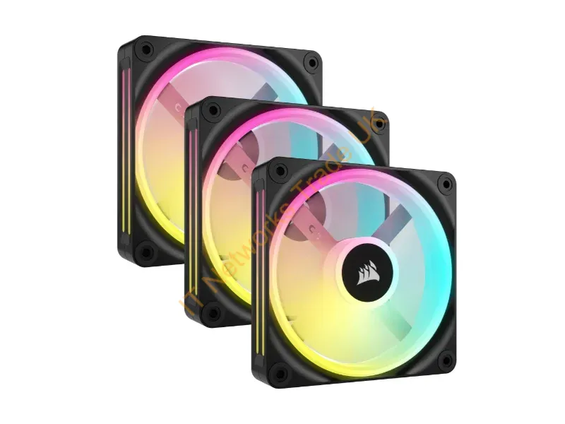 CO-9051002-WW - Corsair Air Co-9051002-Ww Computer Cooling System Computer Case Fan 4.72" (12 Cm) Black 3 Pc(S)