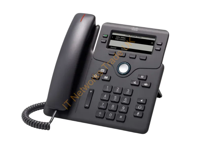 CP-6851-3PW-UK-K9= - Cisco IP Phone 6851 with Multiplatform Firmware, North American Power Adapter, 3.5-inch Greyscale Display, Class 2 PoE, 4 SIP Registrations, 1-Year Limited Hardware Warranty (CP-6851-3PW-UK-K9=)