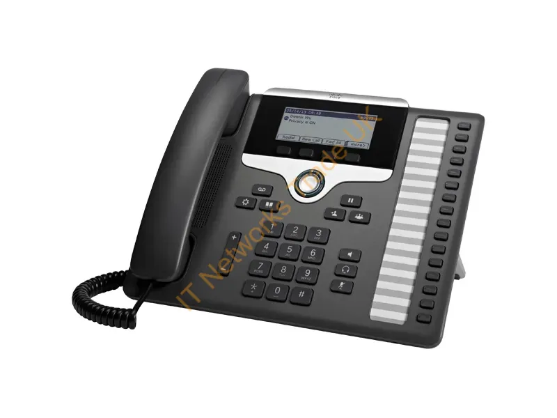CP-7861-3PCC-K9= - Cisco 7861 IP phone Black, Silver 16 lines LCD