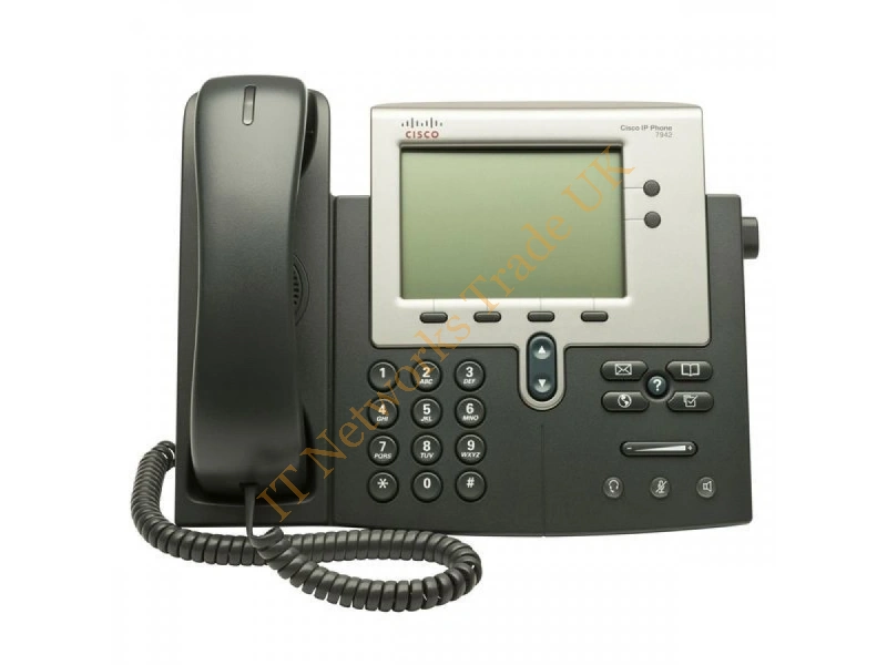 CP-7942G-CCME Cisco Unified IP Phone 7942G- VOIP Phone SCCP, SIP-Silver, Dark gray