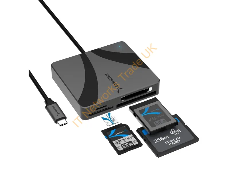 CR-C4PM - Sabrent Cr-C4Pm Card Reader Usb 3.2 Gen 1 (3.1 Gen 1) Type-C Gray