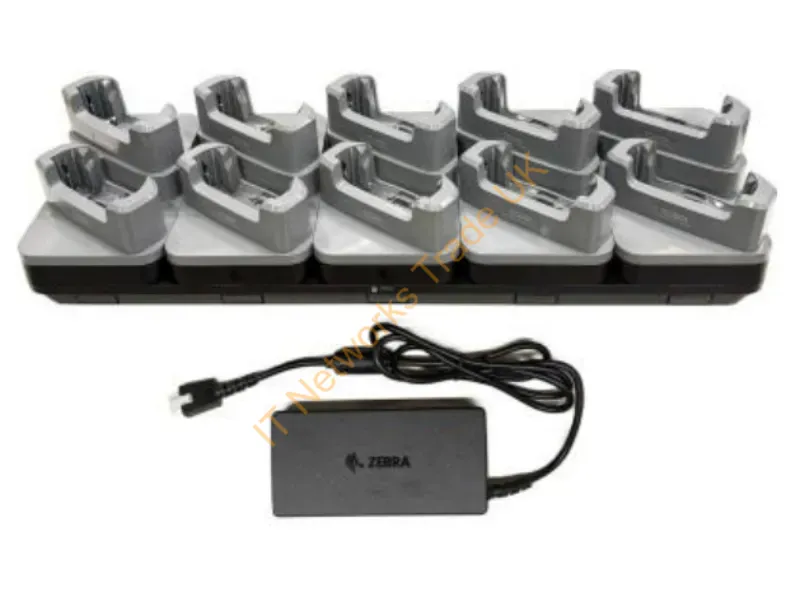 CRD-TC5AB-5SC10D-1 - Zebra Zebra Evm/Emc, Charge-Only Sharecradle Kit To Charge Up To Ten Tc501 Devices With Exoskeletons, Includes Power Supply (Pwr-Bga12V150W1Ww), Requires Country-Specific Ac Line Cord