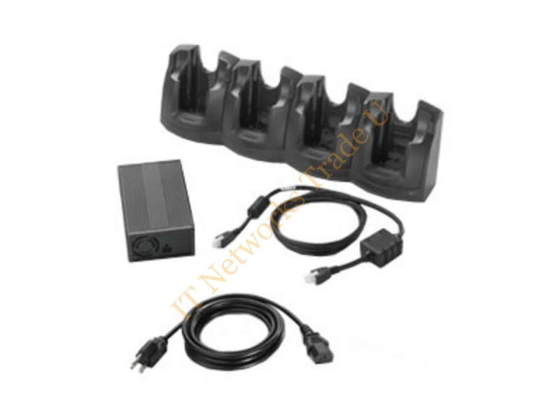 CRD3X01-401EES - Zebra 4-Slot Ethernet Charge Cradle Kit Indoor battery charger Black Cable