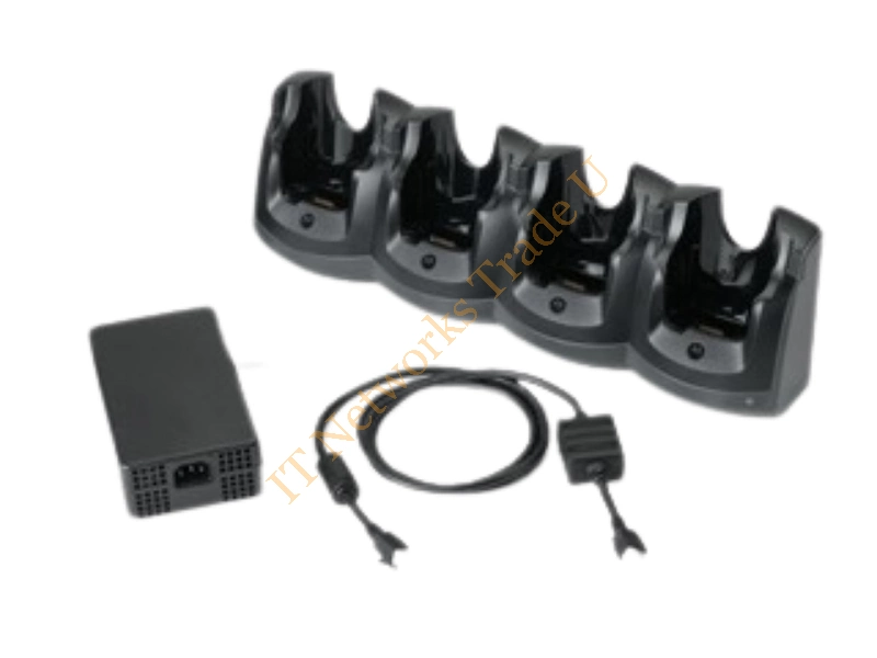 Zebra 4 Slot Ethernet Charge Cradle Kit includes: 4 Slot Ethernet Cradle, Power Supply PWRS-14000-241R, DC Accessory