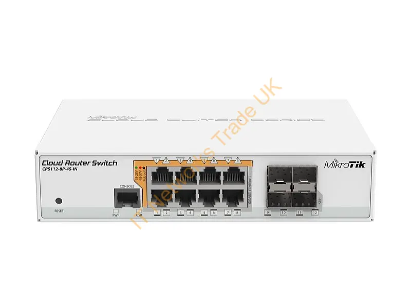 CRS112-8P-4S-IN - Mikrotik CRS112-8P-4S-IN Gigabit Ethernet (10/100/1000) Power over Ethernet (PoE) White network switch