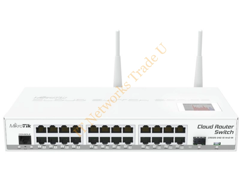 CRS125-24G-1S-2HnD-IN - Mikrotik CRS125-24G-1S-2HND-IN Dual-band (2.4 GHz / 5 GHz) Gigabit Ethernet network wireless router