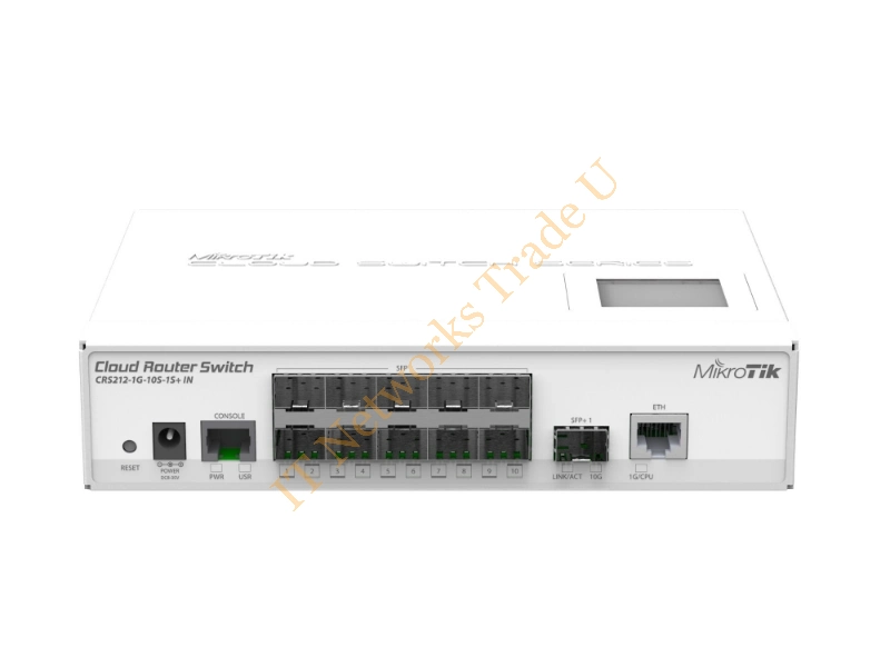CRS212-1G-10S-1S+IN - Mikrotik CRS212-1G-10S-1S+IN L3 Gigabit Ethernet (10/100/1000) Power over Ethernet (PoE) White network switch
