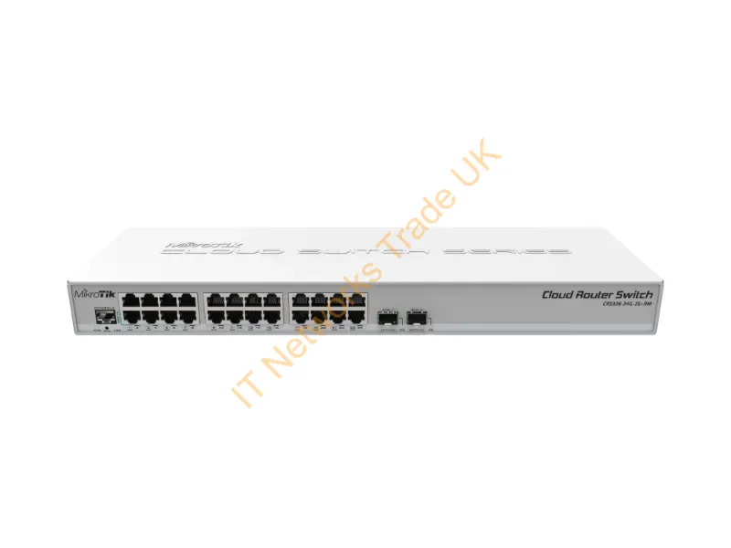 CRS326-24G-2S+RM - Mikrotik CRS326-24G-2S+RM L2 Gigabit Ethernet (10/100/1000) Power over Ethernet (PoE) Grey network switch
