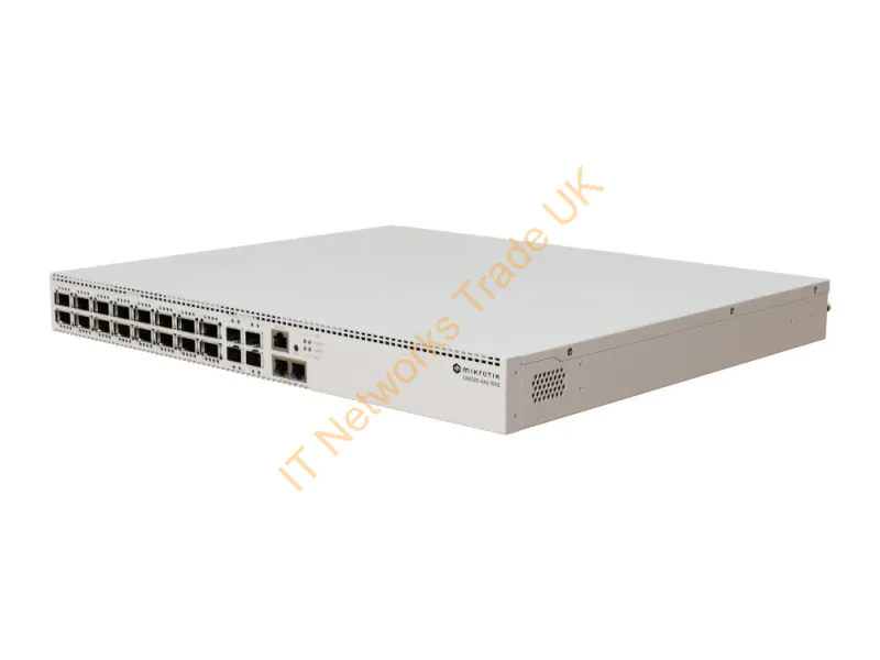 CRS520-4XS-16XQ-RM - Strategic Sourcing Mikrotik Crs520-4Xs-16Xq-Rm 2 2.5Gb 4 Sfp28 25Gb 16 Wsfp28 100Gb Switch