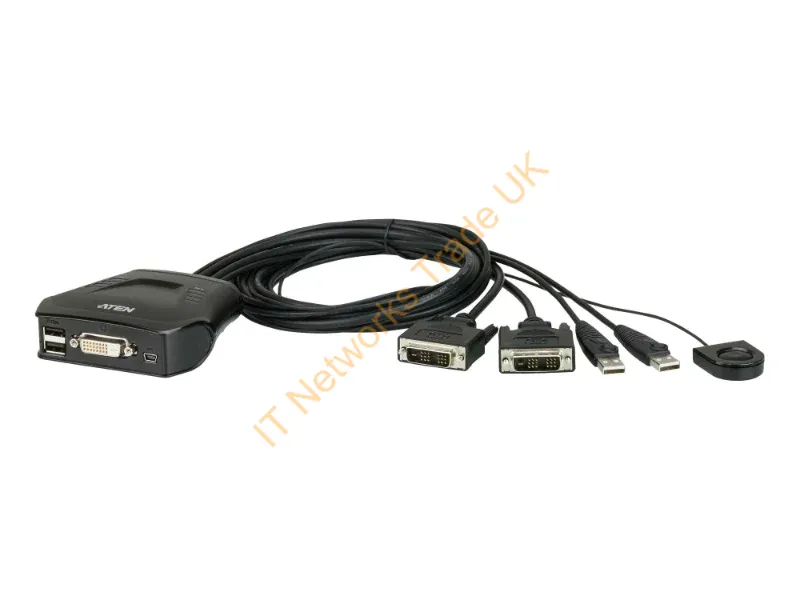 CS22D - Aten Cs22D Kvm Switch Black