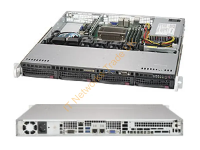 CSE-813MFTQC-350CB2 Supermicro SuperChassis CSE-813MFTQC-350CB2 350W 1U Rackmount Server Chassis (Black)
