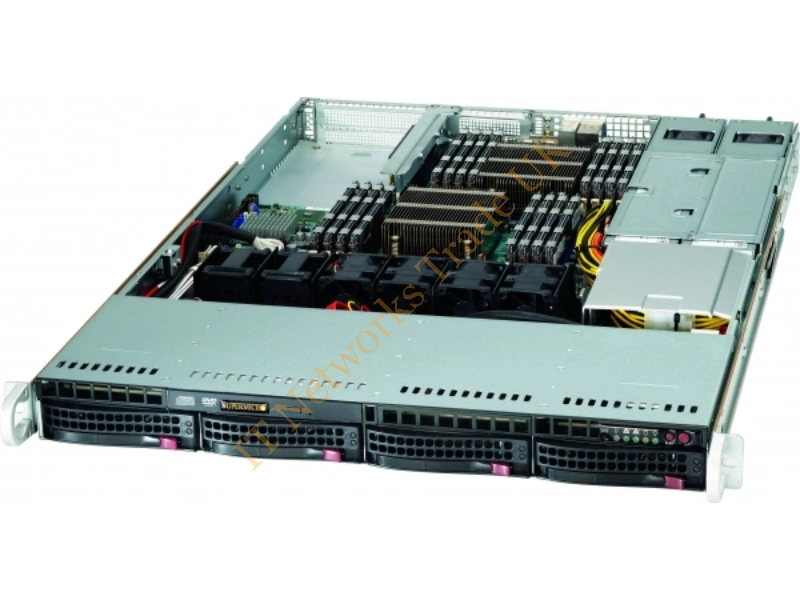 CSE-815TQC-R504WB Supermicro SuperChassis CSE-815TQC-R504WB 500W 1U Rackmount Server Chassis (Black)