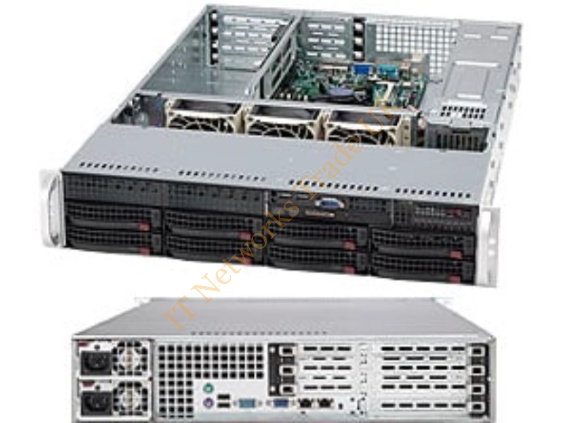 CSE-825TQ-R740LPB Supermicro SuperChassis CSE-825TQ-R740LPB 740W 2U Rackmount Server Chassis (Black)
