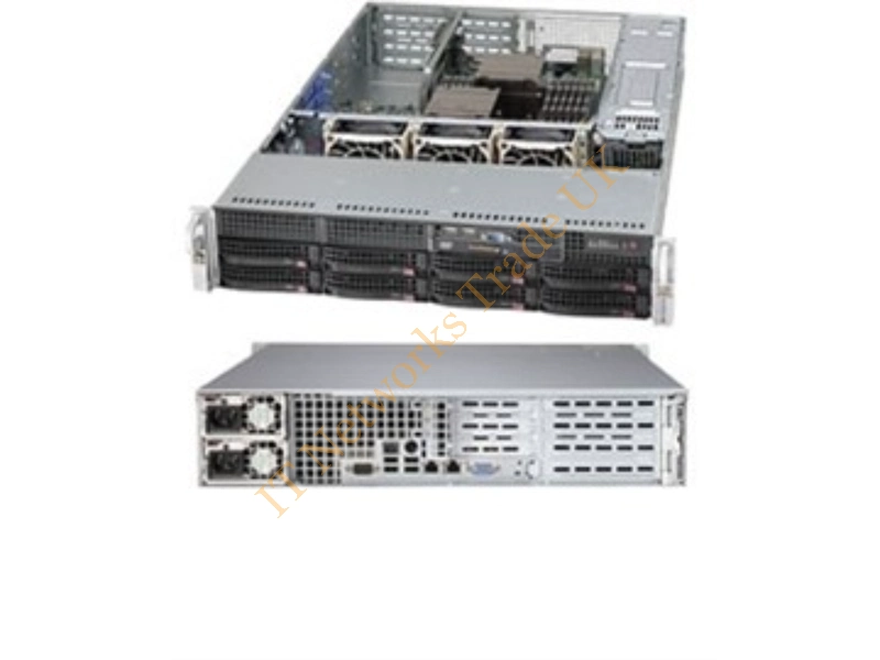 CSE-825TQ-R740WB Supermicro SuperChassis CSE-825TQ-R740WB 740W 2U Rackmount Server Chassis (Black)