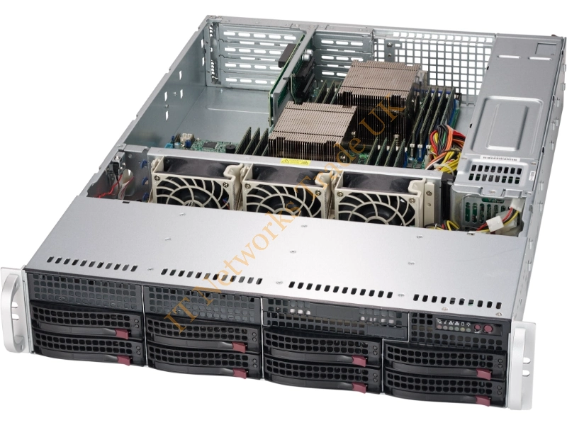 CSE-825TQC-R740LPB Supermicro SuperChassis CSE-825TQC-R740LPB 740W 2U Rackmount Server Chassis (Black)