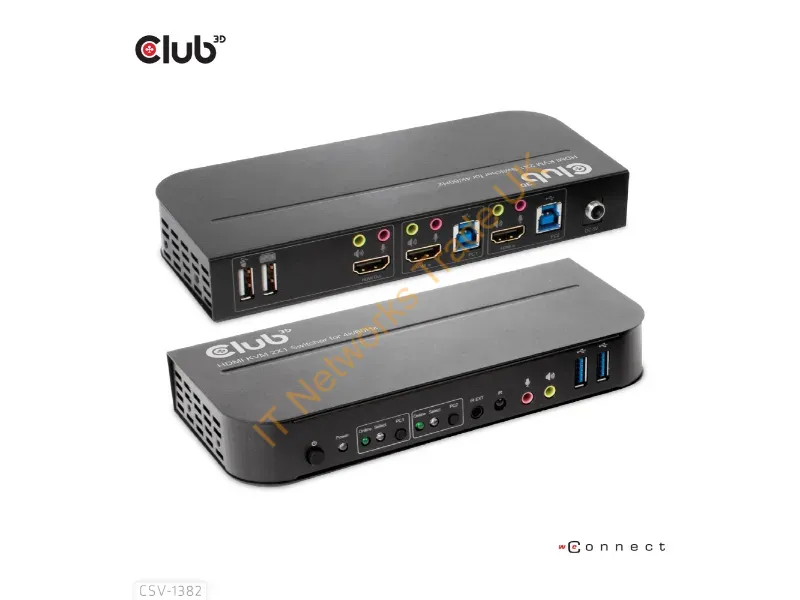 CSV-1382 - Club3D Csv-1382 Kvm Switch Black