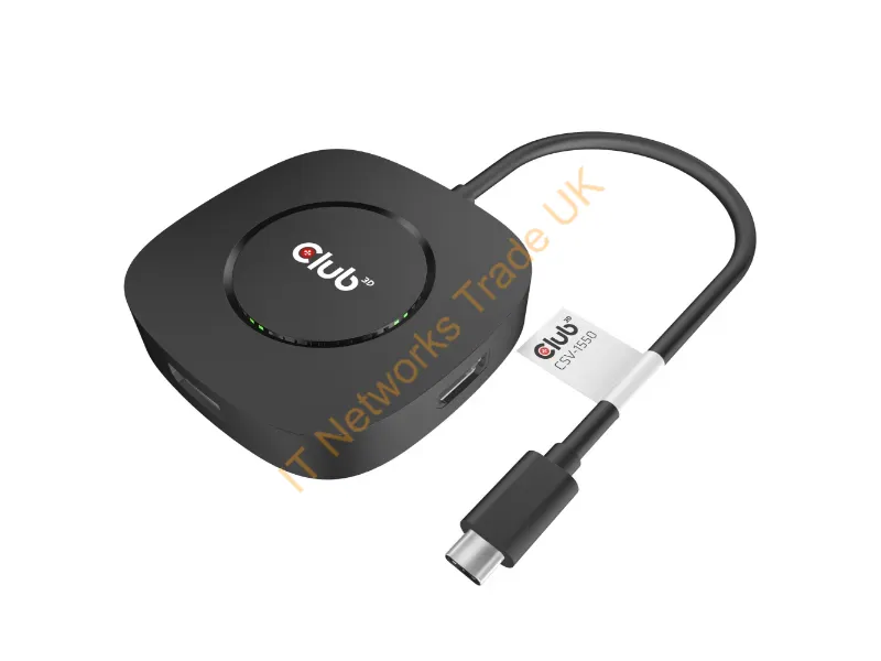 CSV-1550 - Club3D Csv-1550 Laptop Dock/Port Replicator Wired Usb 3.2 Gen 1 (3.1 Gen 1) Type-C Black