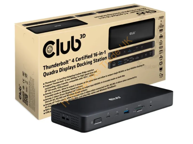 CSV-1583 - Club3D Csv-1583 Laptop Dock/Port Replicator Wired Thunderbolt 4 Black