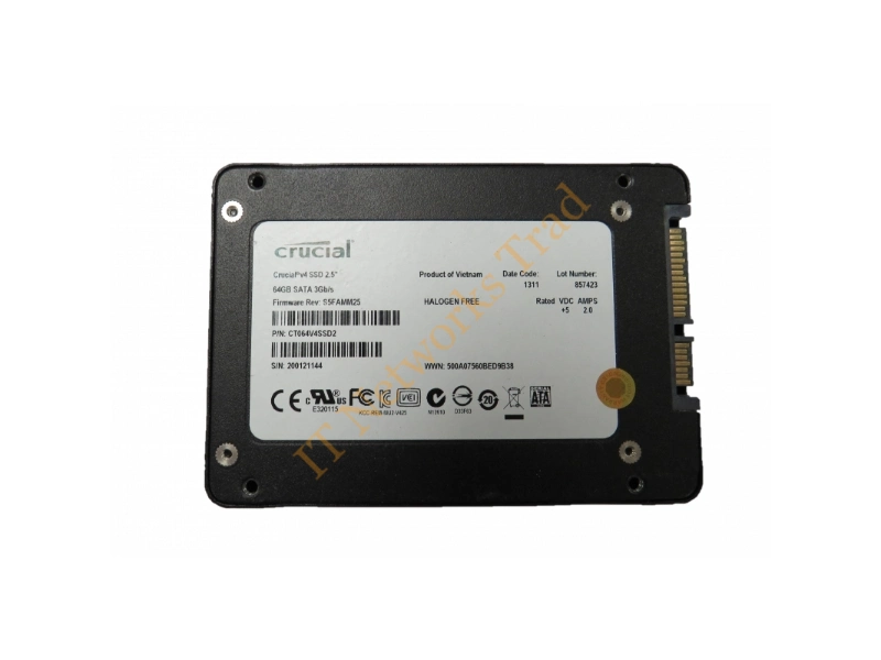 CT064V4SSD2 Crucial V4 Series 64GB Multi-Level Cell (MLC) SATA 3Gb/s 2.5-inch Solid State Drive SSD Storage