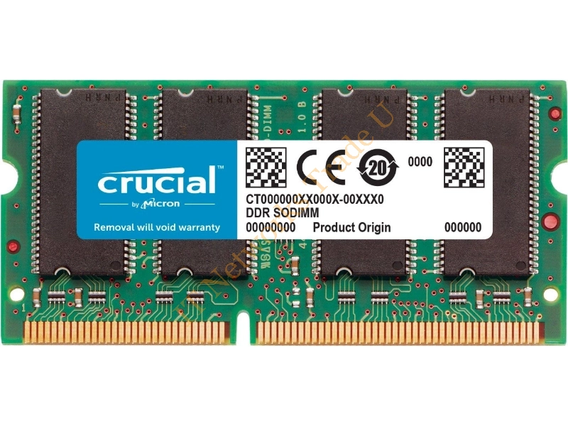 CT12864AC533-M16FG Crucial 1GB DDR2-533MHz PC2-4200 non-ECC Unbuffered CL4 200-Pin SoDimm Dual Rank Memory Module Laptop Memory