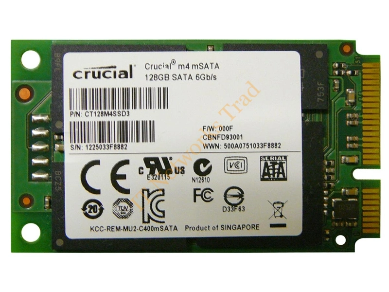 CT128M4SSD3 Crucial M4 Series 128GB Multi-Level Cell (MLC) SATA 6Gb/s mSATA Solid State Drive SSD Storage