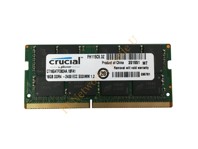 CT16G4TFD824A.18FA1 Crucial 16GB DDR4-2400MHz PC4-19200 non-ECC Unbuffered CL17 260-Pin SoDimm 1.2V Dual Rank Memory Module Laptop Memory