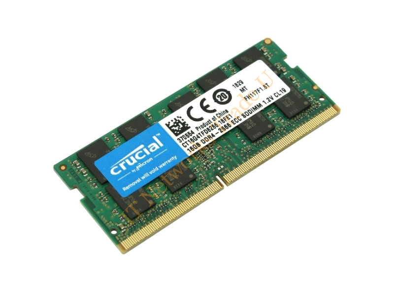 CT16G4TFD8266 Crucial 16GB DDR4-2666MT/s PC4-21300 ECC Unbuffered CL19 260-Pin SoDimm Memory Module Laptop Memory