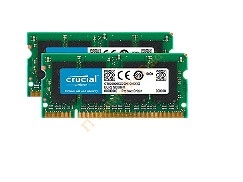 CT16HTS25664HY-667E1 Crucial 2GB DDR2-667MHz PC2-5300 non-ECC Unbuffered CL5 200-Pin SoDimm Memory Module Laptop Memory