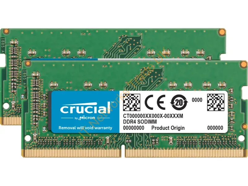 CT2K32G4S266M Crucial 64GB Kit (2 x 32GB) DDR4-2666 SODIMM Memory for MAC Laptop Memory