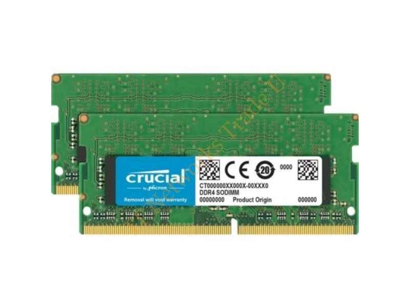 CT2K32G4SFD8266 Crucial 64GB Kit (2 X 32GB)DDR4-2666MHz PC4-21300non-ECC Unbuffered CL19 260-Pin SoDimm 1.2V Dual Rank Memory Laptop Memory