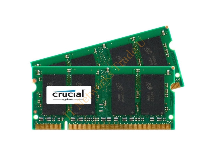 CT2KIT25664AC53E Crucial 4GB Kit (2 X 2GB) 2GB DDR2-533MHz PC2-4200 non-ECC Unbuffered CL4 200-Pin SoDimm Memory Laptop Memory