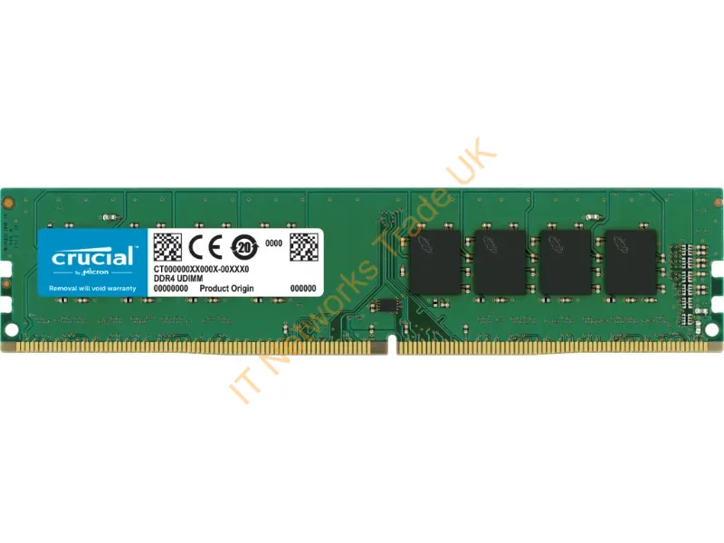 CT32G4DFD832A Crucial 32GBDDR4-3200MHz PC4-25600non-ECC Unbuffered CL22 288-Pin DIMM 1.2V Dual Rank Memory Module Desktop Memory