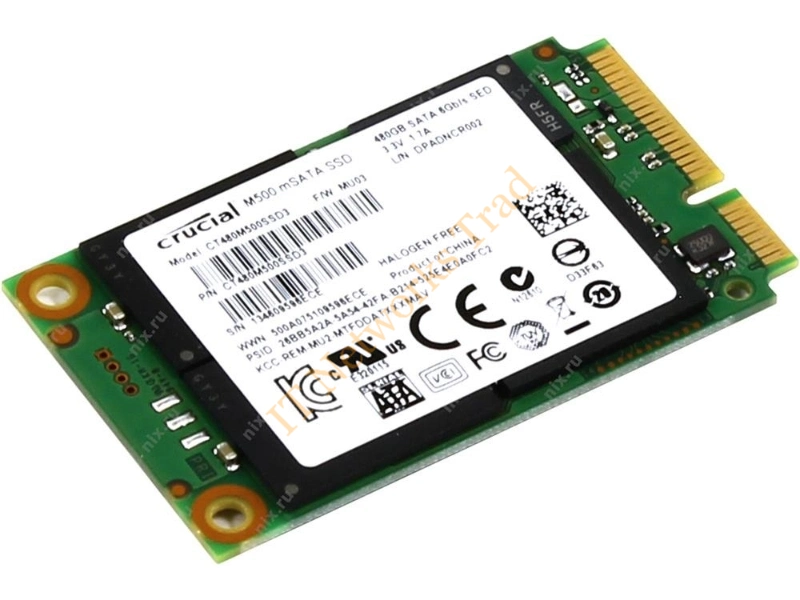 CT480M500SSD3 Crucial M500 Series 480GB Multi-Level Cell (MLC) SATA 6Gb/s mSATA Solid State Drive SSD Storage