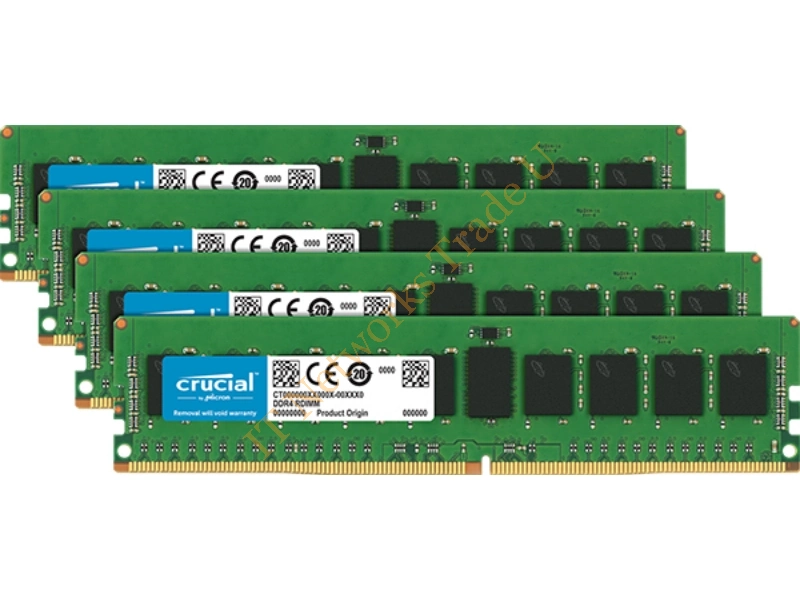 CT4K4G4WFS8266 - Crucial 16GB (4 x 4GB) DDR4-2666 ECC UDIMM 16GB DDR4 2666MHz ECC memory module