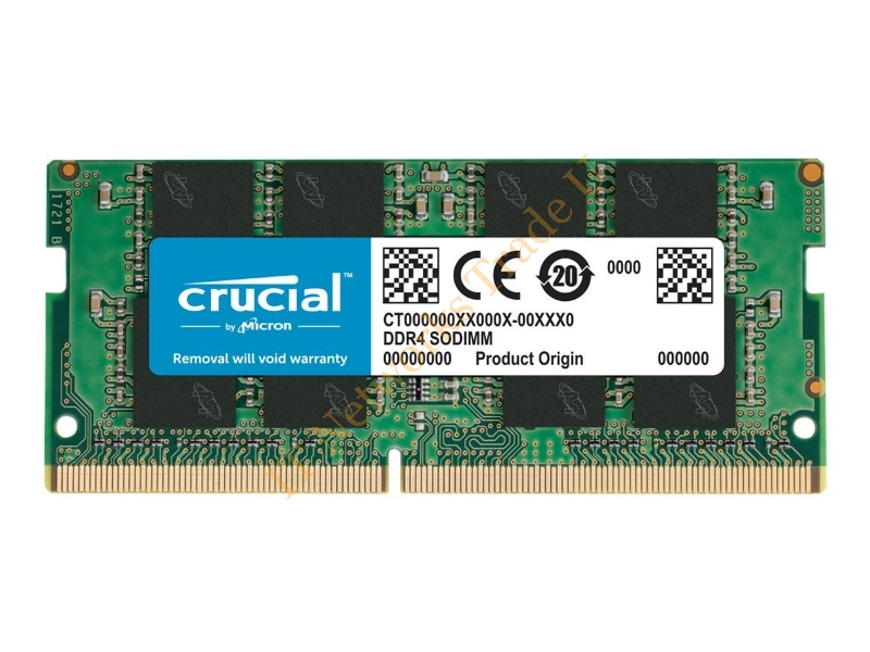 CT51264AC800.I8D Crucial 4GB DDR2-800MHz PC2-6400 non-ECC Unbuffered CL6 200-Pin SoDimm Dual Rank Memory Module Laptop Memory