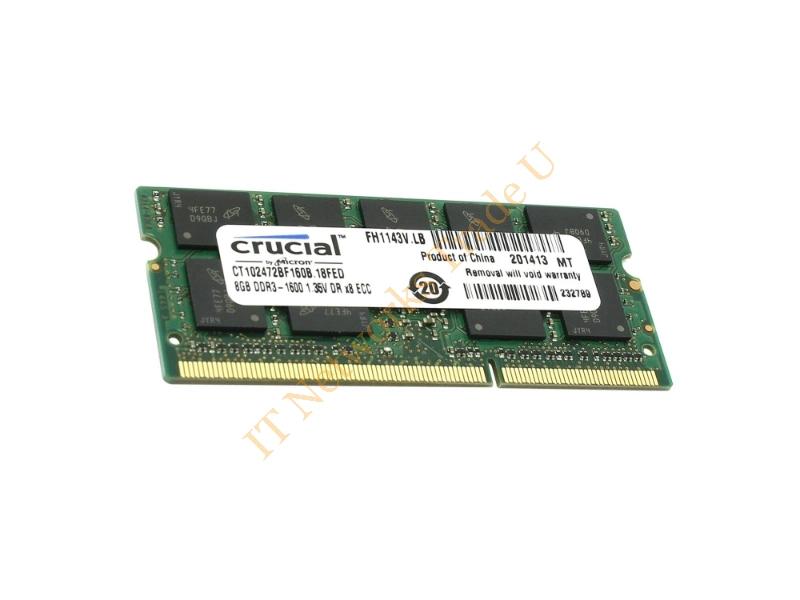 CT744779 Crucial 1GB DDR2-667MHz PC2-5300 non-ECC Unbuffered CL5 200-Pin SoDimm Memory Module Laptop Memory