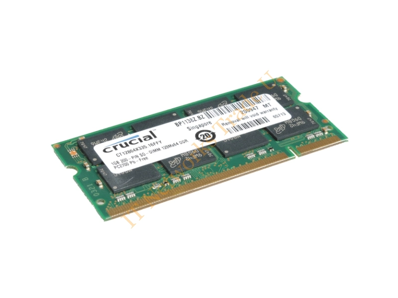 CT760232 Crucial 1GB DDR2-800MHz PC2-6400 non-ECC Unbuffered CL6 200-Pin SoDimm Memory Module Laptop Memory