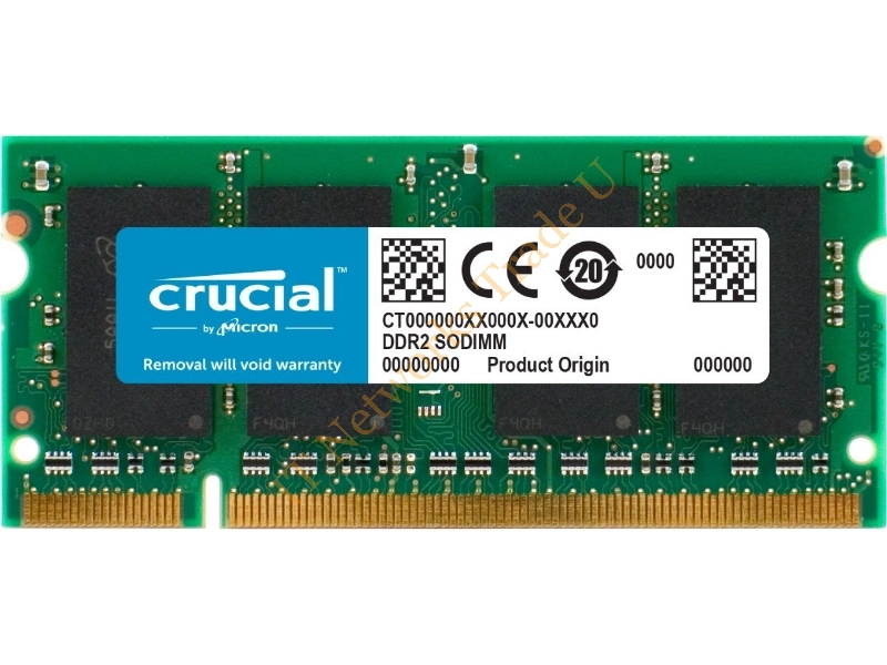 CT976354 Crucial 2GB DDR2-667MHz PC2-5300 non-ECC Unbuffered CL5 200-Pin SoDimm Memory Module Laptop Memory