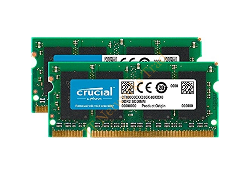 CT984574 Crucial 2GB DDR2-667MHz PC2-5300 non-ECC Unbuffered CL5 200-Pin SoDimm Memory Module Laptop Memory