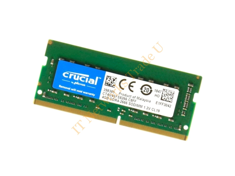 CT984597 Crucial 4GB DDR2-667MHz PC2-5300 non-ECC Unbuffered CL5 200-Pin SoDimm Memory Module Laptop Memory