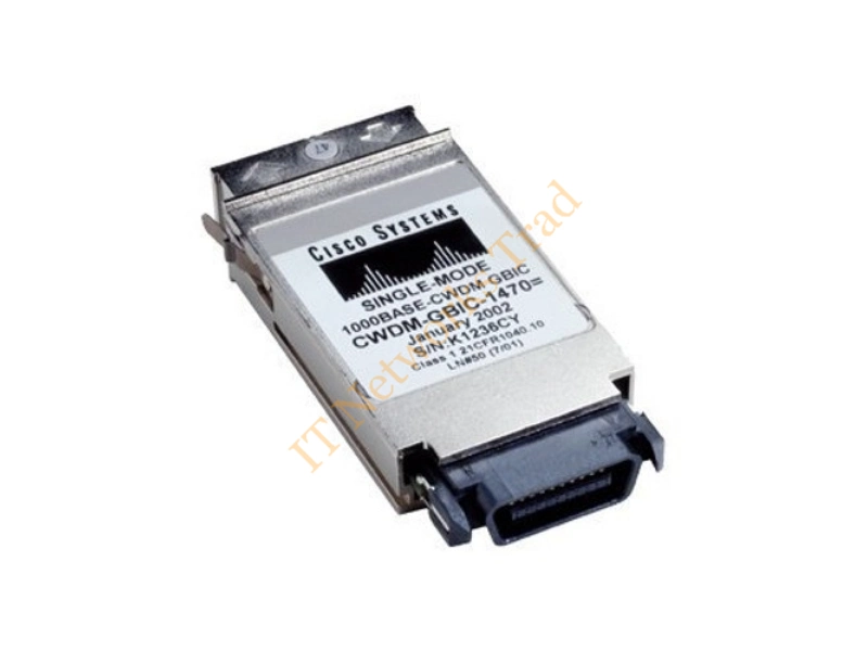 CWDM-GBIC-1470 Cisco 1Gb/s 1000Base-ZX CWDM Single-Mode Fiber 80km 1470nm Duplex SC Connector GBIC Transceiver Module