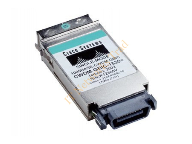 CWDM-GBIC-1530 Cisco Single-mode 1Gbps 1000Base-ZX CWDM Fiber 80km 1530nm Duplex SC Connector GBIC Transceiver Module
