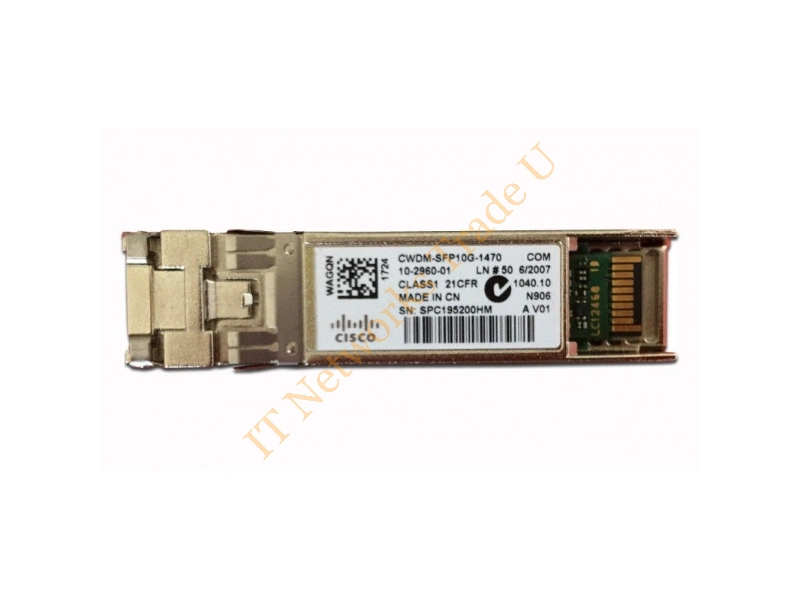 CWDM-SFP10G-1470 Cisco Single-mode 10Gbps 10GBase-CWDM Fiber 40km 1470nm Duplex LC Connector SFP+ Transceiver Module
