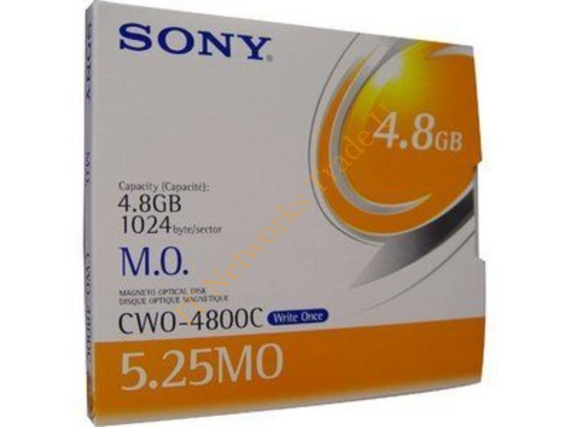 CWO4800CWW Sony 5.25 Magneto Optical Media WORM 4.8GB 8x DVD Media
