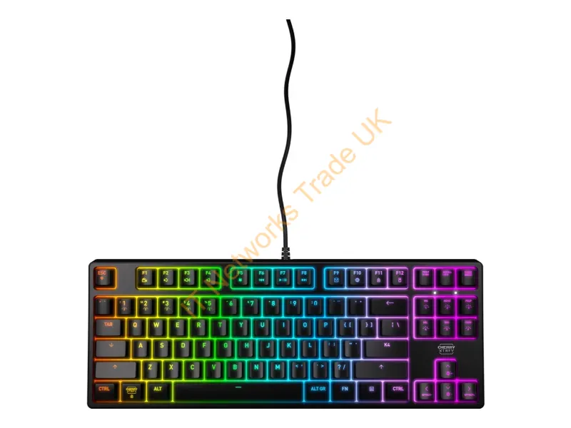 CX-K4V2-RGB-TKL-R-US - Cherry K4V2 Tkl Keyboard Gaming Usb Qwerty English Black