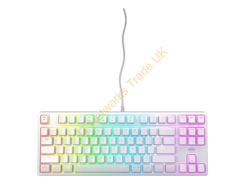 CX-K4V2-RGB-TKL-WH-R-US - Cherry K4V2 Tkl Keyboard Gaming Usb Qwerty English White