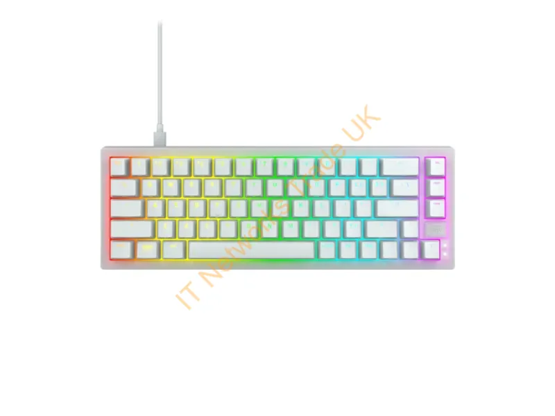CX-K5V2-RGB-CPT-TPWHITE-R-US - Cherry K5V2 Compact Keyboard Gaming Usb Qwerty English White