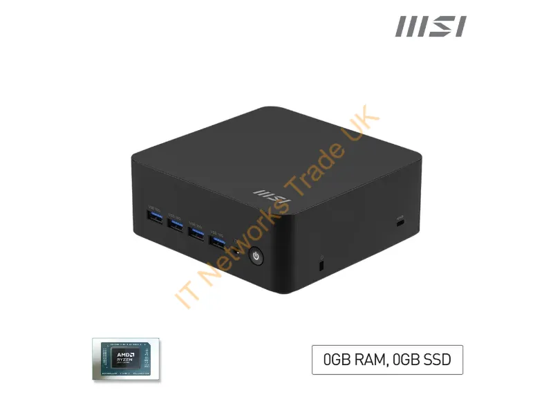 CubiZAI8MR78845HSBB - MSI Cubi Z AI 8M AMD Ryzen 7 8845HS Barebone, NUC, USFF, Mini Computer, HTPC (NO RAM, NO Storage, NO OS), AMD Radeon Graphics/DDR5/Dual ThunderBolt 4/Dual HDMI/Dual LAN/WiFi 6E/BT 5.3/VESA
