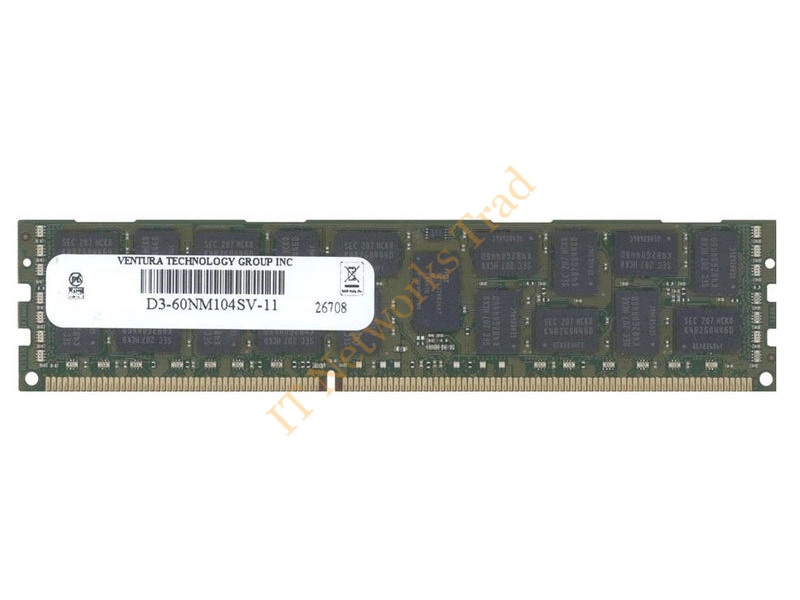 D3-60NM104SV-11 Ventura 8GB DDR3-1600MHz PC3-12800 ECC Registered CL11 240-Pin DIMM Memory Module Server Memory
