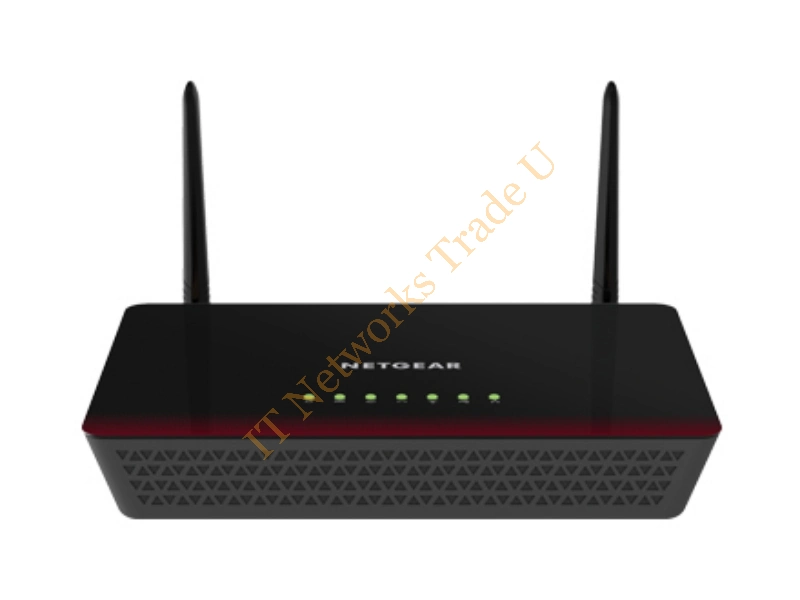 D6000-100UKS - Netgear D6000 Dual-band (2.4 GHz / 5 GHz) Gigabit Ethernet Black network wireless router
